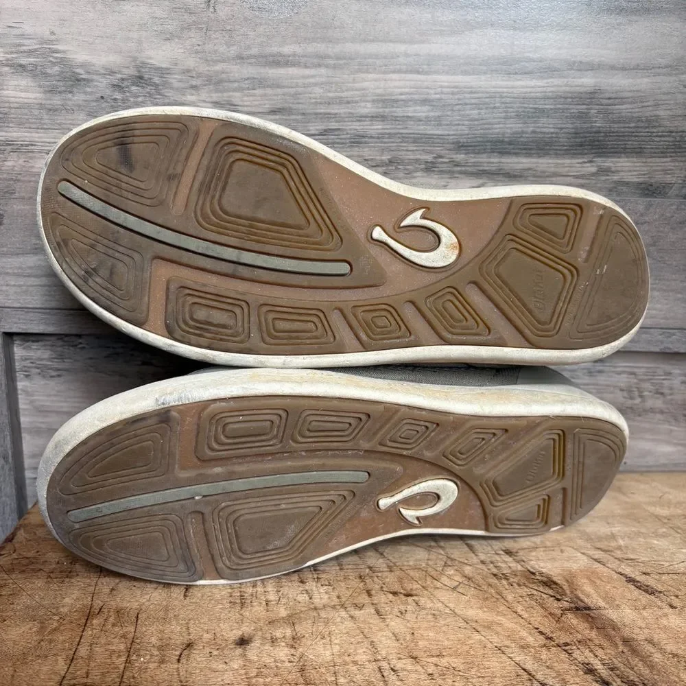 OluKai Moku Pae men's sz 11 preworn gray shoes valsole inserts